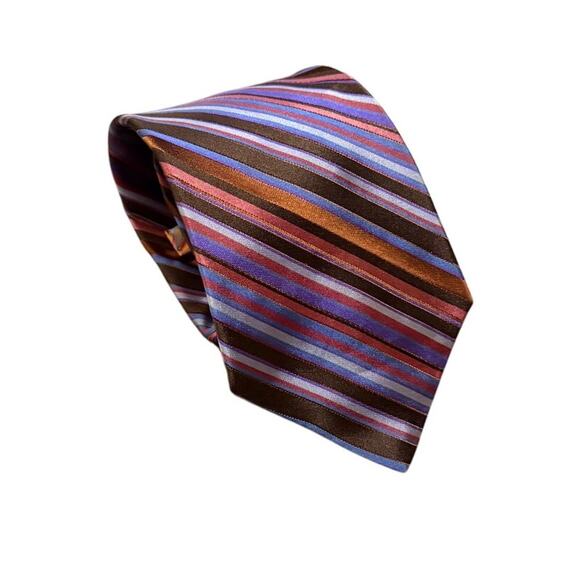 Ted Baker Striped Silk Tie - Picture 5 of 5